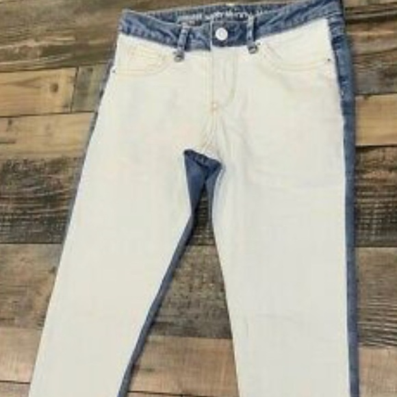 NWT Gymboree Girls Skinny Denim Two Tone Jeans - Picture 1 of 5